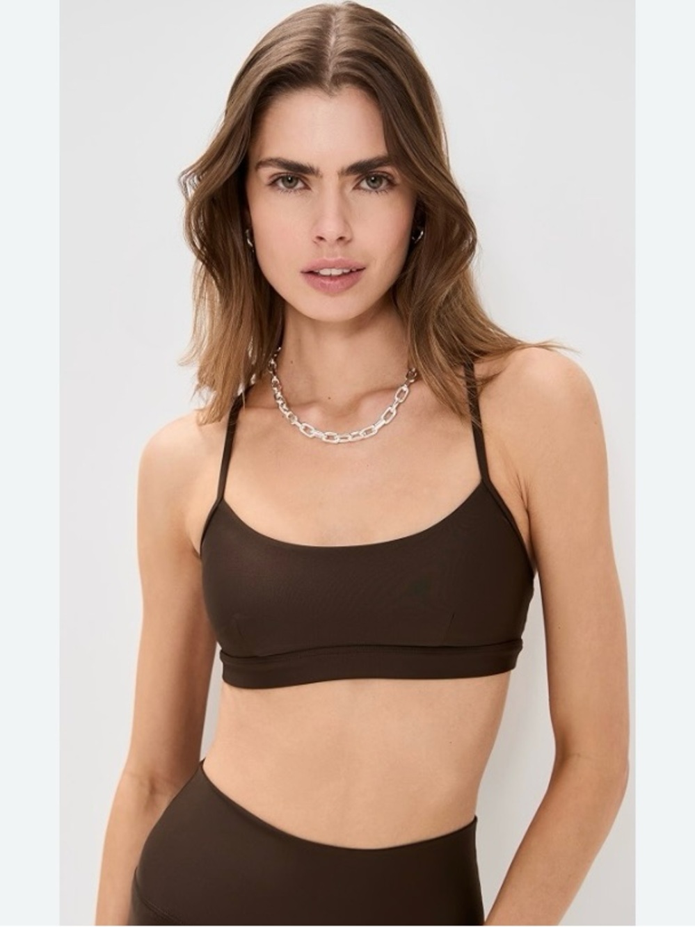 Alo yoga airlift intrigue bra brown